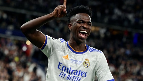 Vinicius Junior anotó el gol del triunfo en la final de la Champions League entre Real Madrid y Liverpool. (Foto: AFP)