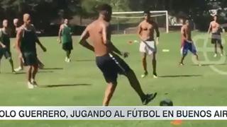 Perú al Mundial Rusia 2018: Paolo Guerrero hizo fútbol en Argentina y casi anota un golazo [VIDEO]