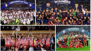 Desde Sevilla hasta Real Madrid: los últimos diez campeones máximos de la Supercopa de Europa