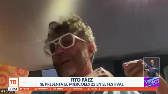 Fito Páez se presentará este miércoles en Viña del Mar 2023 (Video: @T13)
