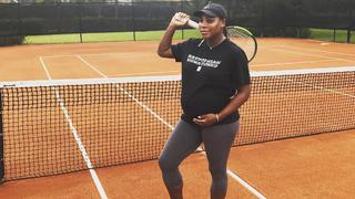 Sigue vigente: Serena Williams impresiona entrenando con siete meses de embarazo [VIDEO]