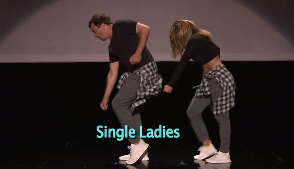 Jennifer Lopez se divierte bailando con Jimmy Fallon al ritmo de Britney Spears, Beyoncé y Miley Cyrus. (Foto: Captura)