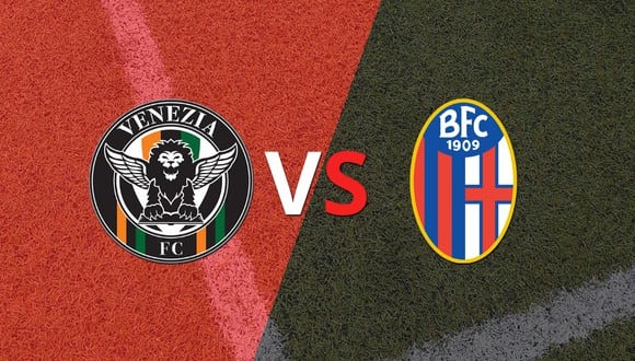 Termina el primer tiempo con una victoria para Venezia vs Bologna por 2-1