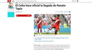 Tendencia en España y Holanda: así informó la prensa extranjera el fichaje de Renato Tapia por Celta de Vigo