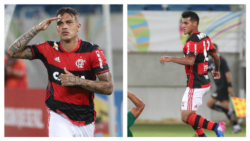 Paolo Guerrero y Miguel Trauco tuvieron una gran actuación con el Flamengo.