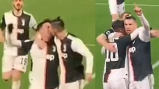 CUADROxCUADRO: el preciso momento del beso entre Cristiano Ronaldo y Dybala, la pareja del momento en la Juventus [FOTOS]