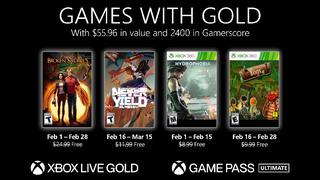 Xbox Live with Gold está regalando estos juegos para los suscriptores en febrero