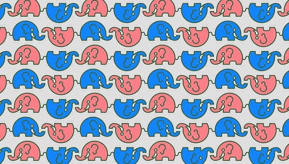 Tienes que hallar los elefantes sin colmillos en la imagen. (Foto: Noticieros Televisa)