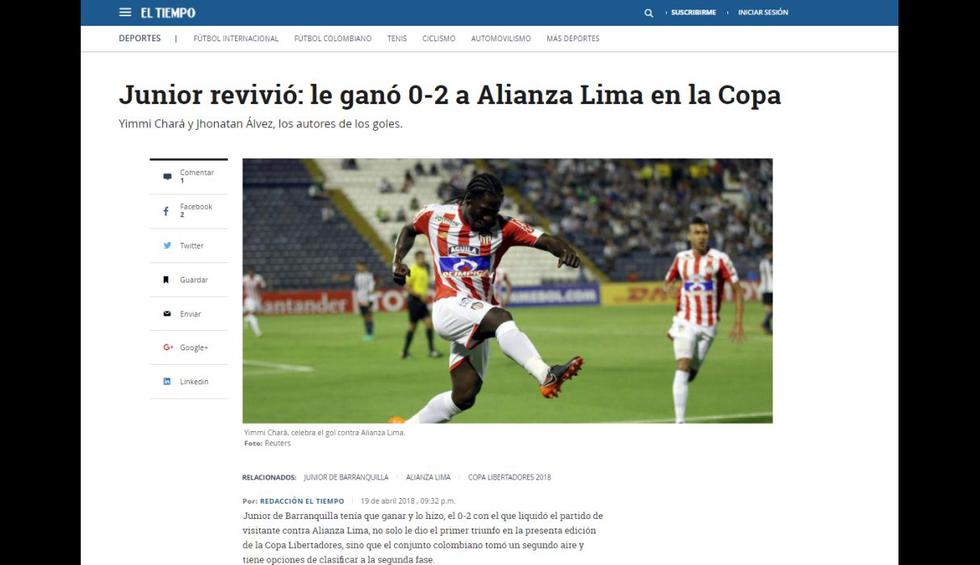 Alianza Lima lleva un punto en lo que va de la Copa Libertadores. (Captura)