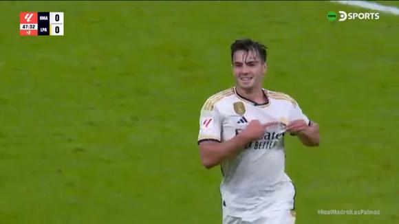Brahim Díaz fue el autor del primer gol del partido entre Real Madrid vs. Las Palmas. (Video: DIRECTV)