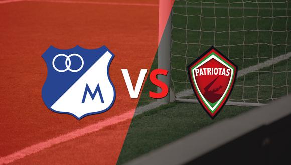 Arranca el segundo tiempo sin goles entre Millonarios y Patriotas FC
