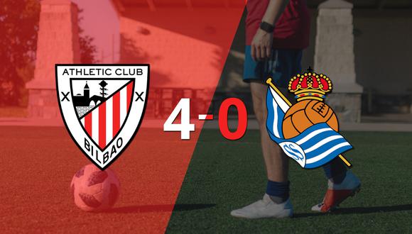 Athletic Bilbao golea 4-0 como local a Real Sociedad