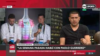 “Hablé con Paolo Guerrero. Es un jugador que nos gusta a todos": Juan Román Riquelme reveló conversación con el '9′ peruano