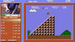 Usuario logra superar 'Super Mario Bros.' con tan solo una mano en menos de 5 minutos