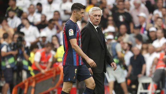 Robert Lewandowski recordó a Carlo Ancelotti. (Foto: Getty Images)
