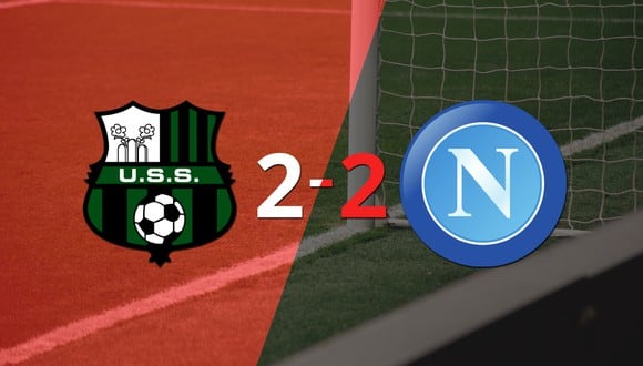 Empate a 2 entre Sassuolo y Napoli