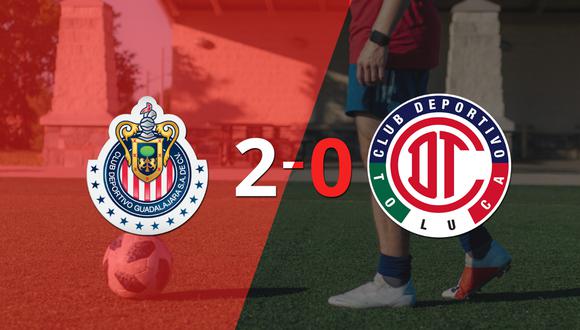Con dos goles, Chivas se impuso a Toluca FC en el estadio Akron