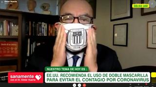 Elmer Huerta utiliza mascarilla de Alianza Lima