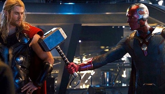 Vision alzó el Mjolnir en Avengers: Age of Ultron (Marvel)