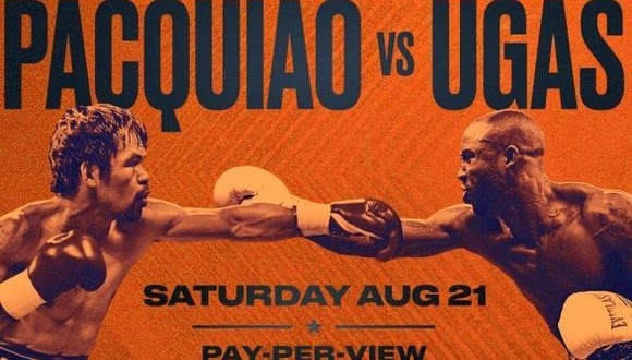 Pacquiao vs. Ugás: día, hora y canales de TV para ver pelea por título de la AMB desde Las Vegas. (Twitter)