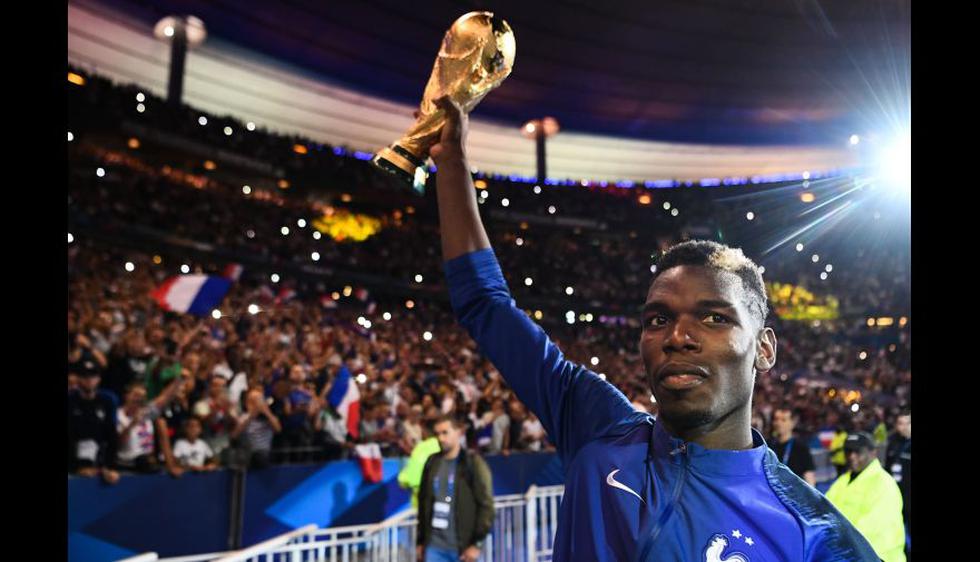 El festejo de Francia del Mundial Rusia 2018, por primera vez, en el Stade de France. (Foto: AFP)
