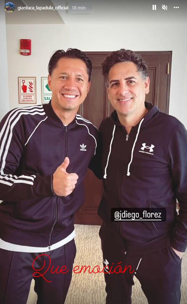 Gianluca Lapadula y Juan Diego Flórez.  (Foto: Instagram)