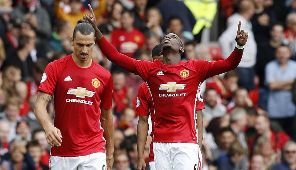 Paul Pogba anotó su primer gol oficial con el Manchester United  (Reuters).