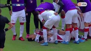 Dejó todo: así terminó Gianluca Lapadula tras asistencia a Cueva en el Perú vs. Ecuador [VIDEO]