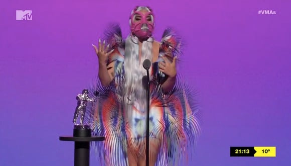 Lady Gaga ganó en cinco categorías en los MTV Video Music Awards 2020. (Foto: Captura MTV)