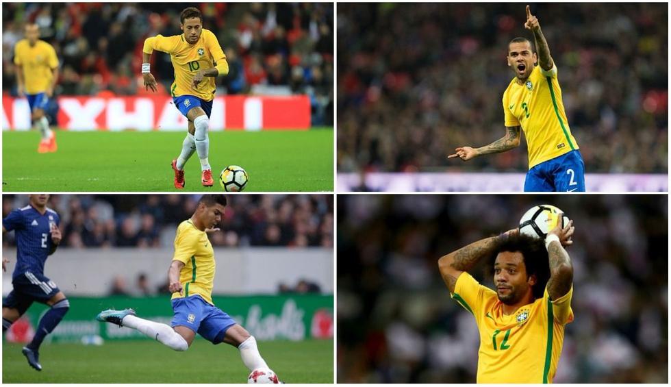 El once de Brasil para su debut en Rusia 2018. . (Getty)