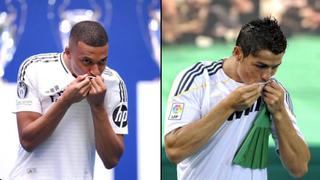 Kylian Mbappé emula a Cristiano Ronaldo en su presentación: momentazo, 15 años después