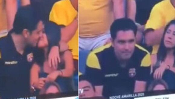 Joven hincha de Barcelona SC fue cazado en infidelidad en la 'Noche Amarilla'. (Twitter)