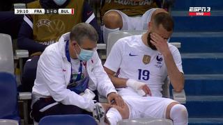 A una semana de debutar en la Eurocopa: Benzema salió lesionado del Francia vs. Bulgaria [VIDEO]