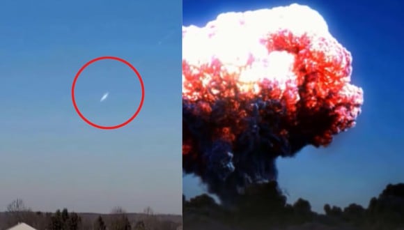 Las imágenes de un supuesto misil ruso fueron compartidas por varias cuentas de las redes sociales, pero en realidad se trataba de animaciones por computadora. (Foto: YouTube/ InsanePatient2).