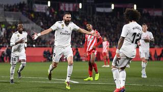Al ritmo del 'Gato': con doblete de Benzema, el Madrid venció al Girona y avanzó a 'semis' de Copa