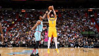 ¡Con un Anthony Davis decisivo! Los Angeles Lakers vencieron de visita por 113-110 a Miami Heat  