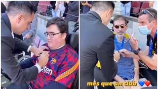 Gesto de crack: la especial firma de autógrafos de Xavi en el Camp Nou [VIDEO]