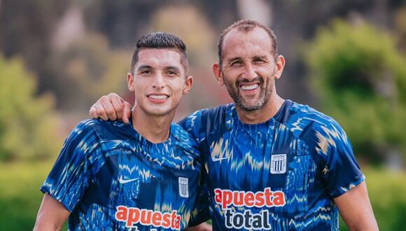 Kevin Serna y Hernán Barcos listos para los retos de la temporada 2024 con Alianza Lima. (Foto: Prensa AL)