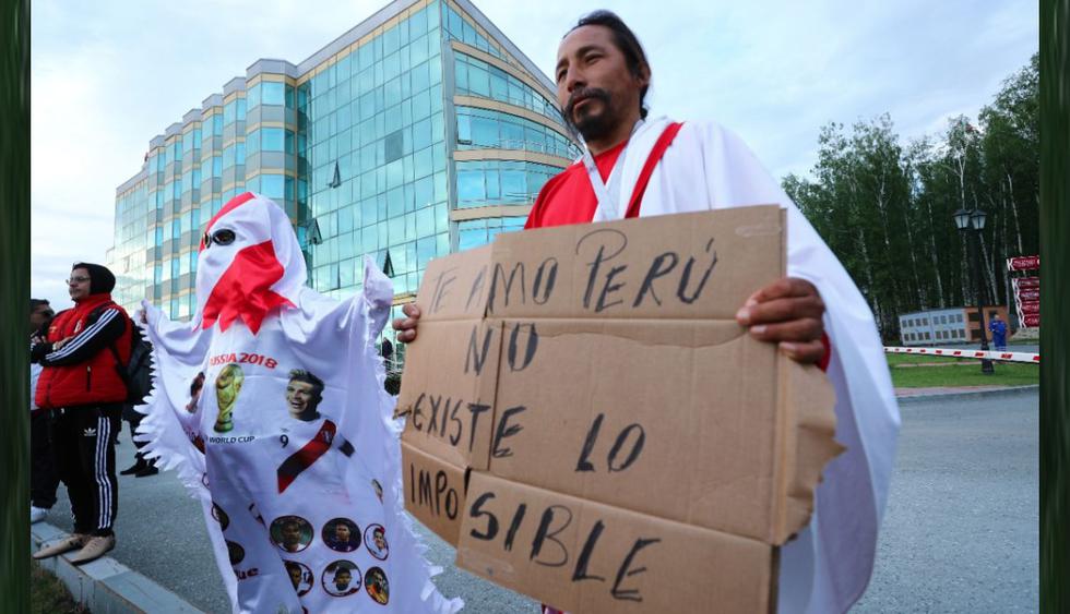 Perú vs. Francia: la bicolor llegó a Ekaterimburgo y el 'hicha israelita' les dio la bienvenida. (Fotos: Daniel Apuy)