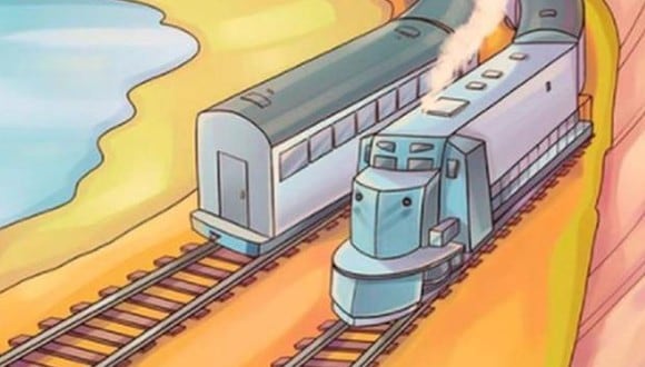 Tienes 3 segundos y una oportunidad para lograrlo: halla el error en el reto visual del tren (Foto: Genial.Guru).