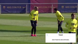 ¿Qué pasó aquí? Barcelona eliminó un tuit sobre Braithwaite en su primer entrenamiento con el equipo [VIDEO]