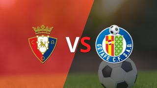 Osasuna y Getafe empatan 1-1 y se van a los vestuarios