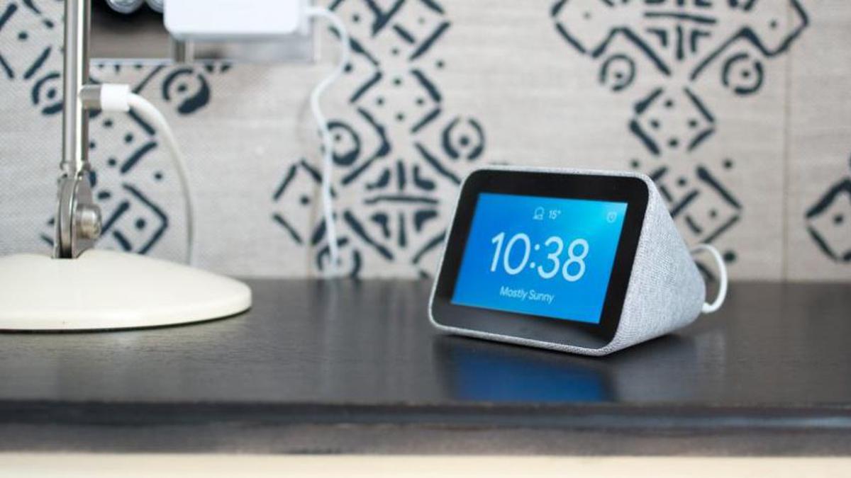 Lenovo Smart Clock 2 Reloj Despertador Inteligente Con Asistente De Google  Gris