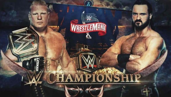 Brock Lesnar y Drew McIntyre se verán las caras en Wrestlemania 36. (Foto: WWE)