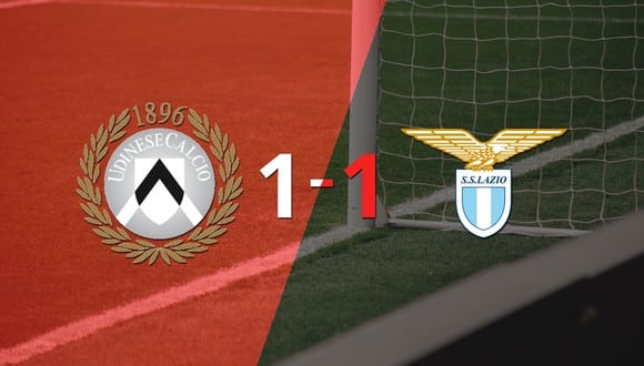 Udinese y Lazio se repartieron los puntos en un 1 a 1