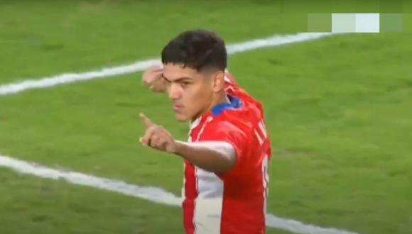 Alan Wlk anotó el 1-0 de Paraguay vs. Colombia, por Sudamericano Sub-20. (Captura: GOL Caracol)