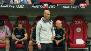 Si las miradas mataran... la mala cara de Zidane en el banquillo tras gol del Fenerbahce al Madrid [VIDEO]