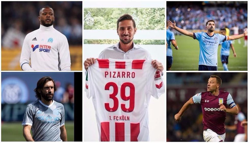 Claudio Pizarro y 20 jugadores veteranos que siguen activos en el fútbol (Getty Images).