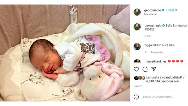 Bella Esmeralda nació el 18 de abril del 2022 (Foto: Georgina Rodríguez/ Instagram)