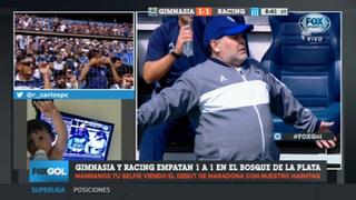 No infla el pecho: el otro golpe que sufrió Maradona para el 2-1 en la Superliga [VIDEO]